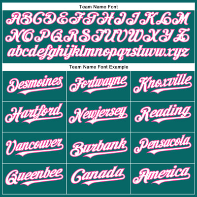 Custom Teal White-Pink Authentic Baseball Jersey