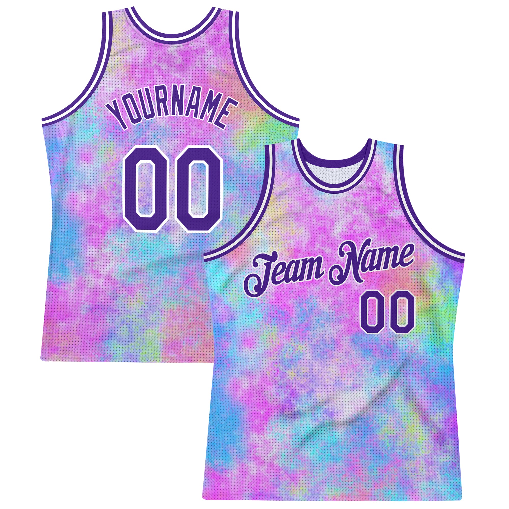 Custom Black White-Purple Authentic Fade Fashion Basketball Jersey in 2023