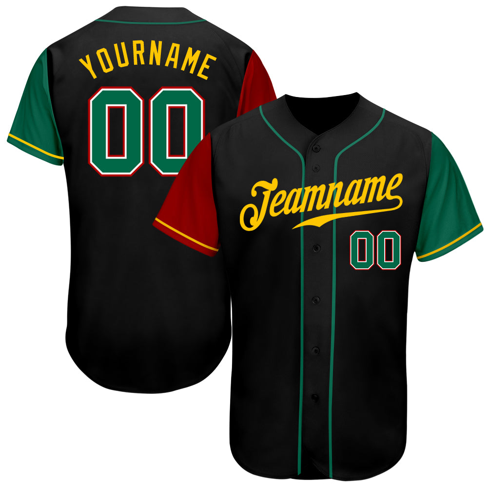 Custom Fade Fashion Baseball Jersey Green Gold 3D Oakland City Edition  Authentic - FansIdea