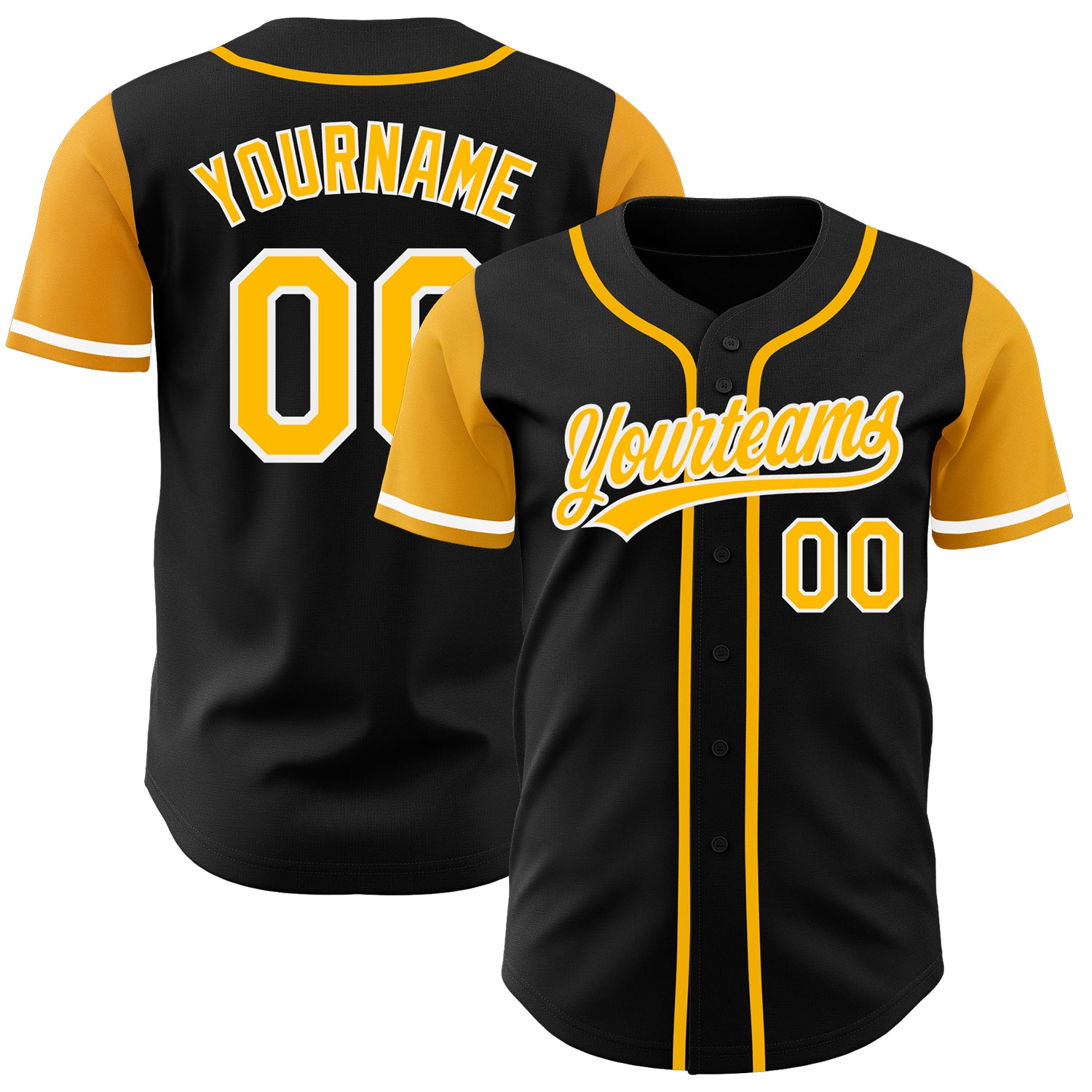 Custom Black Purple-Gold Authentic Baseball Jersey Discount