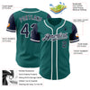 Custom Teal Navy-White Authentic Two Tone Baseball Jersey