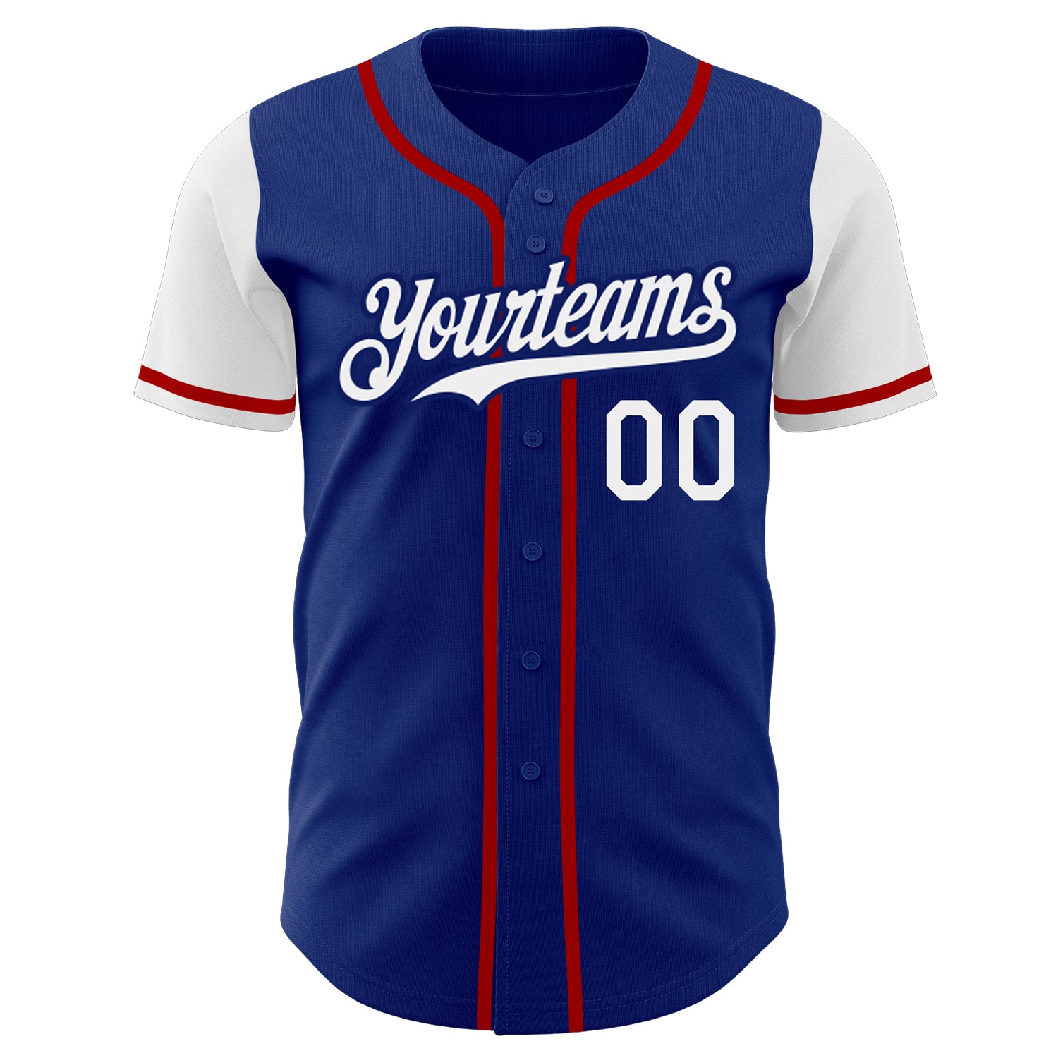 Custom Royal White-Red Authentic Two Tone Baseball Jersey Discount