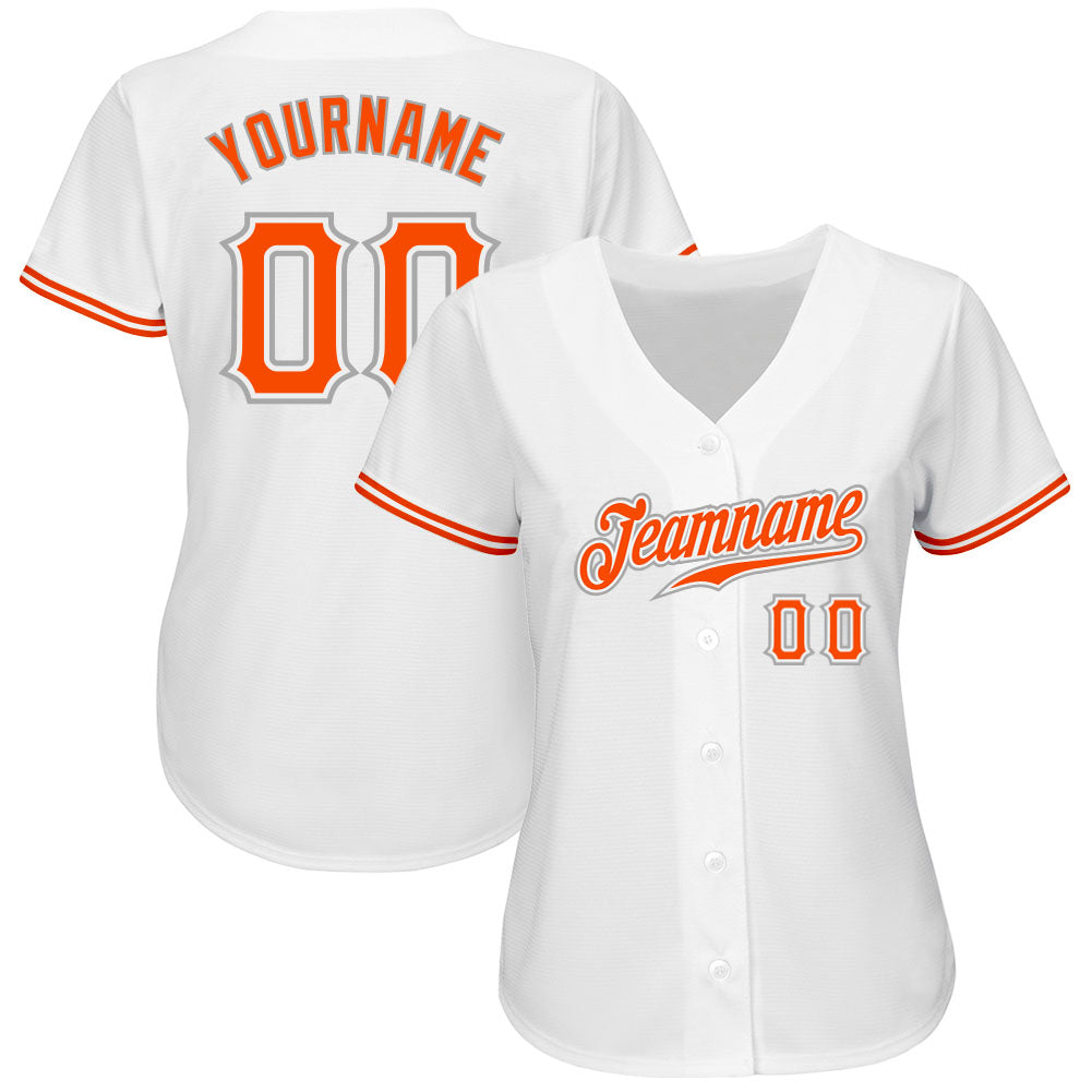 Custom Orange Aqua-White Authentic Baseball Jersey Youth Size:L