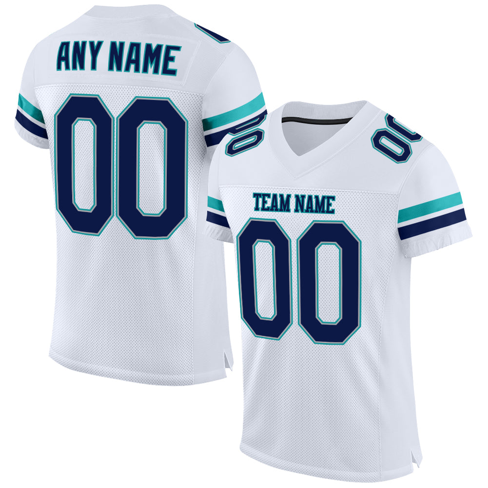 Custom Football Jersey Embroidered Your Names and Numbers – Aqua - Blank  Jerseys