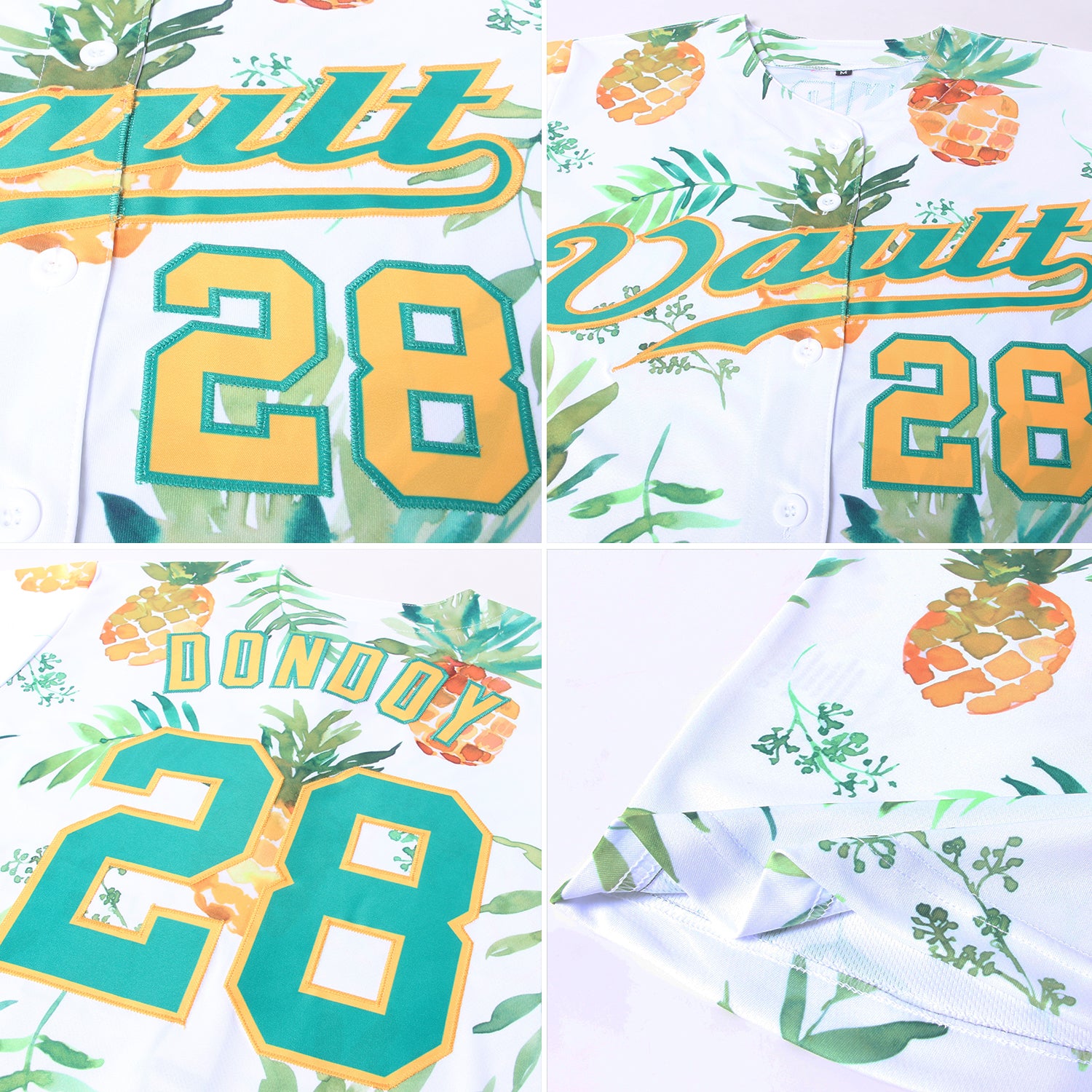 Custom 3D Pattern Baseball Jersey White Purple-White Design Hawaii Palm  Trees Authentic - FansIdea