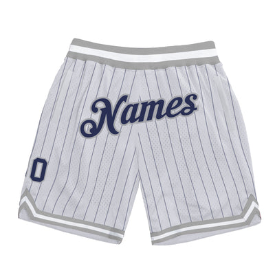 Custom Pinstripe Basketball Shorts Cream Black Black-Orange Authentic -  FansIdea