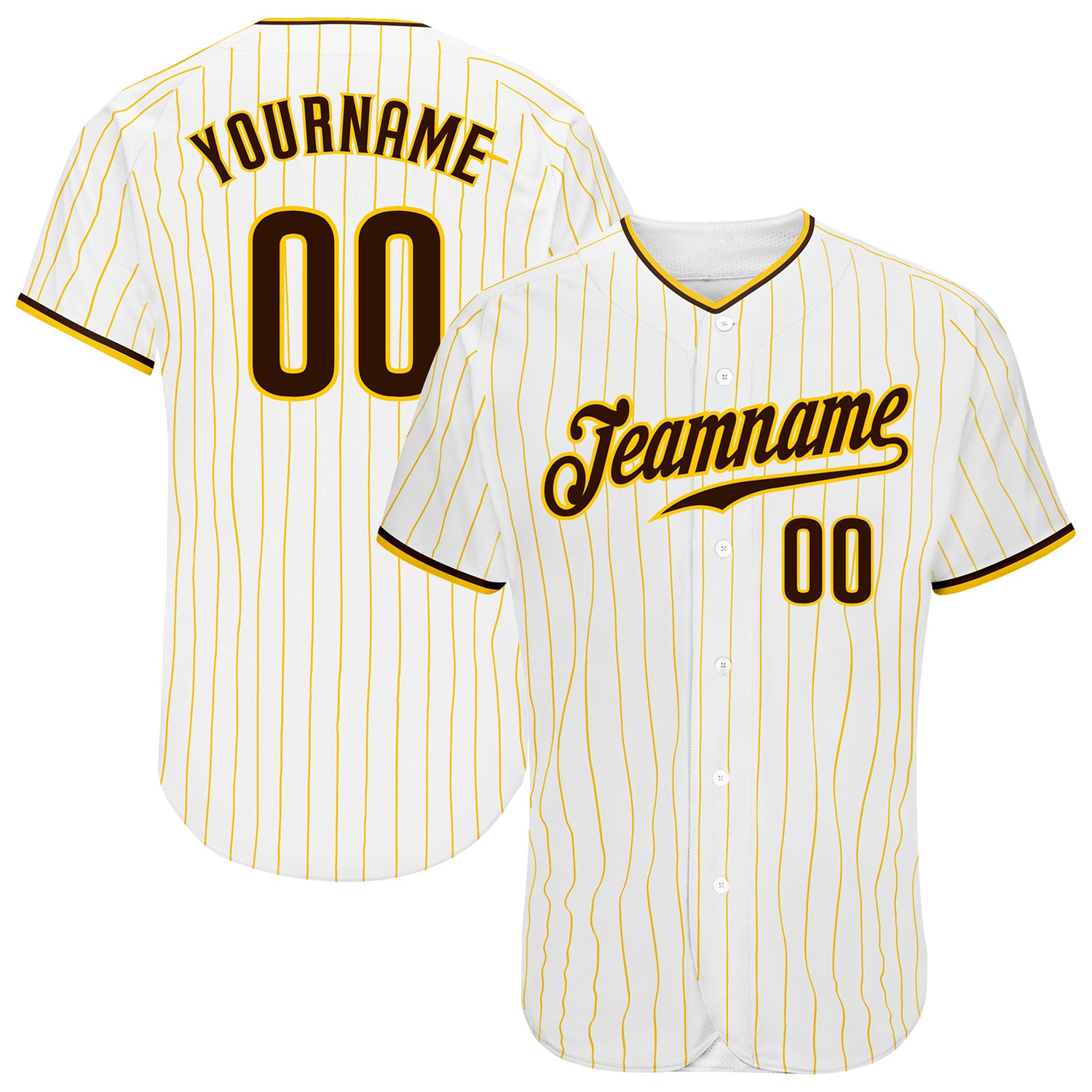 Custom Baseball Jerseys  Personalized Baseball Uniforms Design Tagged  Brown Pinstripe - FansIdea