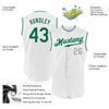 Custom White Kelly Green-Gray Authentic Sleeveless Baseball Jersey