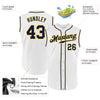 Custom White Navy-Gold Authentic Sleeveless Baseball Jersey