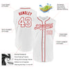 Custom White White-Red Authentic Sleeveless Baseball Jersey