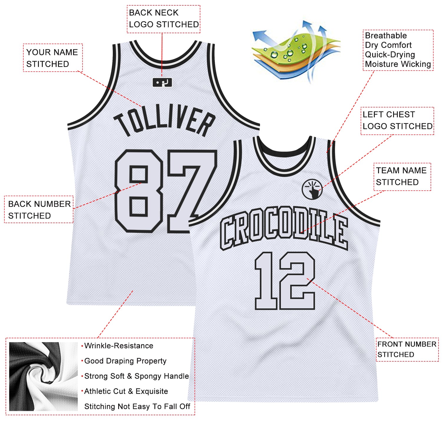 FANSIDEA Custom White Light Blue-Royal Authentic Split Fashion Basketball Jersey Youth Size:L