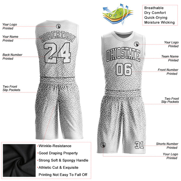 Wholesale black white basketball jersey design For Comfortable Sportswear 