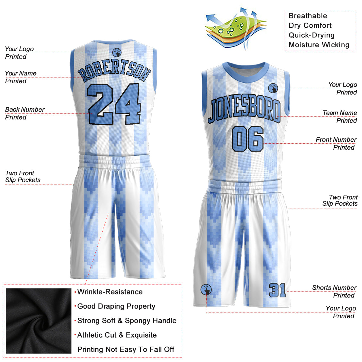 FANSIDEA Custom Neon Green White-Light Blue Round Neck Sublimation Basketball Suit Jersey Men's Size:2XL