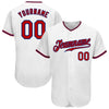 Custom White Red-Royal Authentic Baseball Jersey