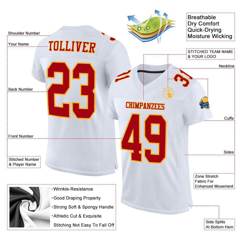 Chiefs Custom Name & Number Jersey - All Stitched