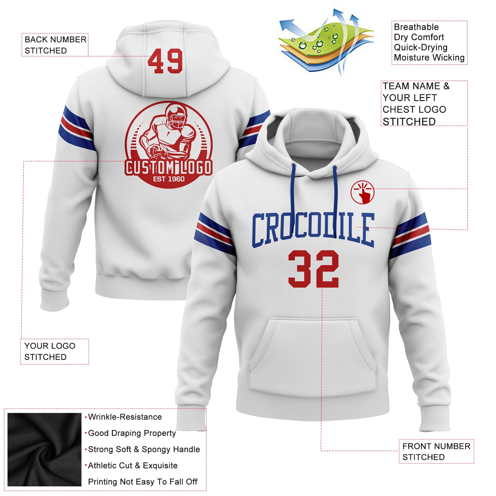 Personalized Chicago Cubs White 3D Hoodie - T-shirts Low Price