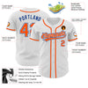 Custom White Orange-Royal Authentic Baseball Jersey