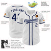 Custom White Navy Authentic Baseball Jersey