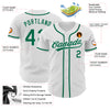 Custom White Kelly Green Authentic Baseball Jersey