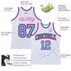 Custom White Light Blue Pinstripe Light Blue Black-Pink Authentic Basketball Jersey