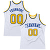 Custom White Gold-Royal Authentic Throwback Basketball Jersey