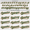 Custom White Green Pinstripe Green-Orange Authentic Baseball Jersey