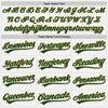 Custom White Green Pinstripe Old Gold Authentic Baseball Jersey