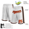 Custom White Orange-Black Authentic Basketball Shorts