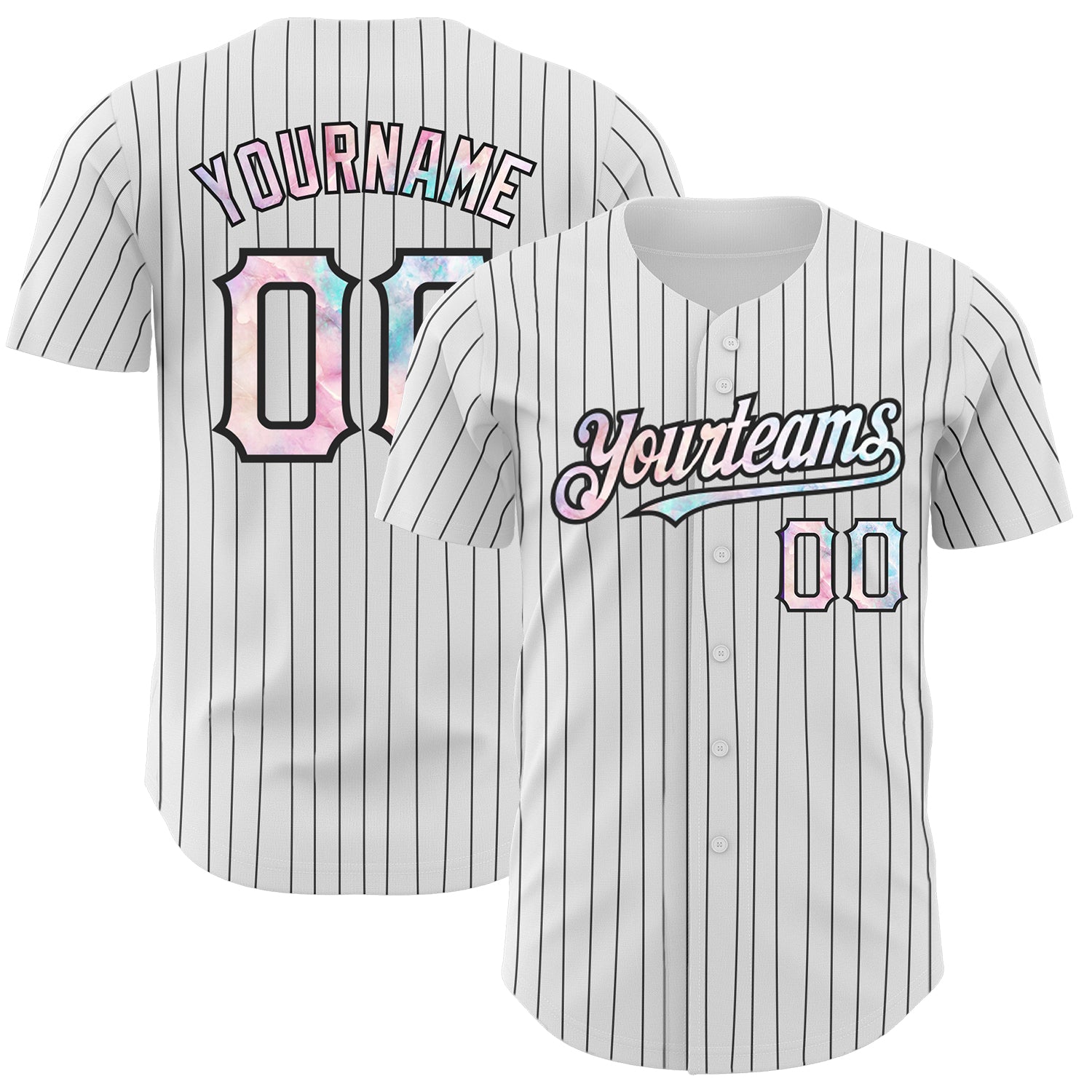  Custom Pinstripe Baseball Jersey Uniform Personalized