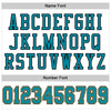 Custom White Teal Old Gold-Black Mesh Authentic Football Jersey