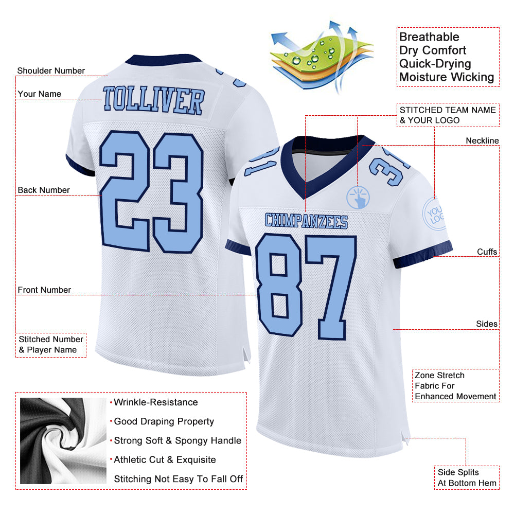 Custom Football Jerseys, Personalized Football Jersey Designs - Create Football  Jerseys Tagged Navy - FansIdea