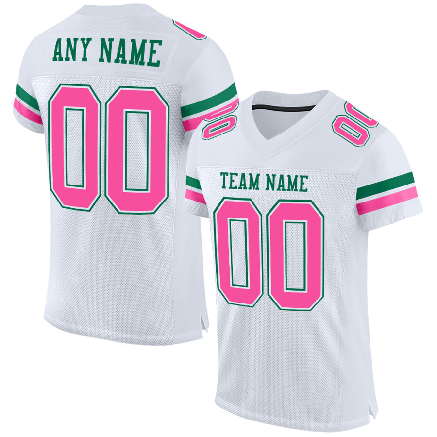 Custom Football Pink Jerseys and Uniforms Authentic Sale – FansCustom