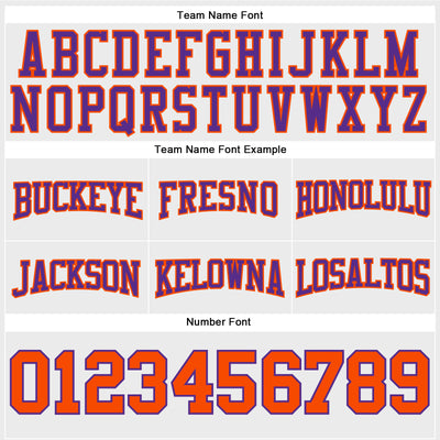 Custom Stitched White Orange-Purple Football Pullover Sweatshirt Hoodie