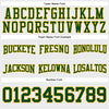 Custom Stitched White Green-Gold Football Pullover Sweatshirt Hoodie