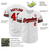 Custom White Red-Black Authentic Baseball Jersey