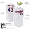 Custom White Royal Pinstripe Royal Authentic Sleeveless Baseball Jersey