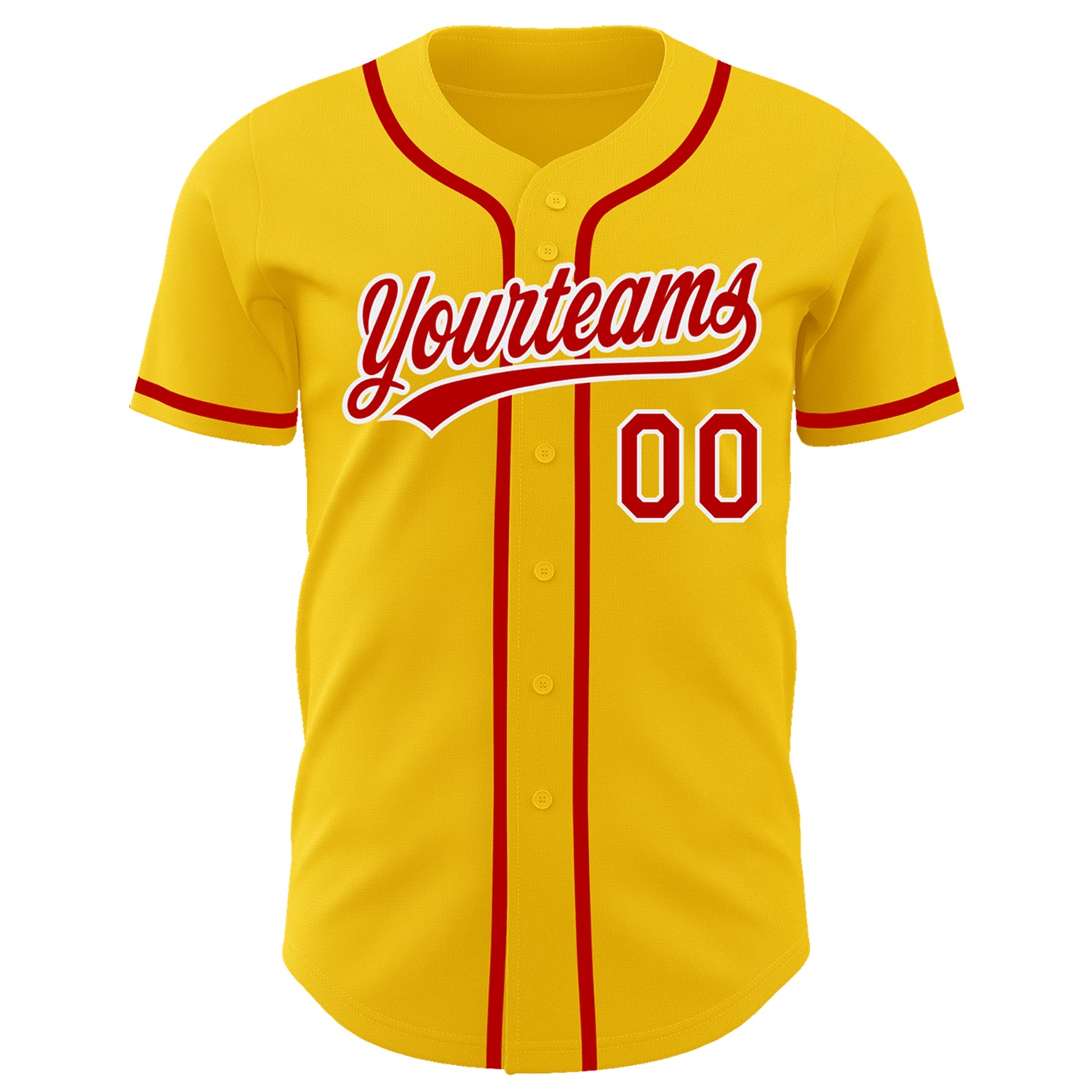 Custom White Baseball Jersey Yellow-Black Authentic - FansIdea