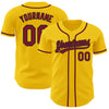 Custom Yellow Crimson-Black Authentic Baseball Jersey