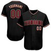 Custom Black Crimson-City Cream Baseball Jersey