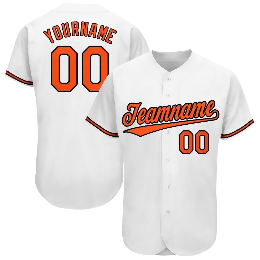 Custom Fade Fashion Baseball Jersey Orange Black-White Authentic - FansIdea