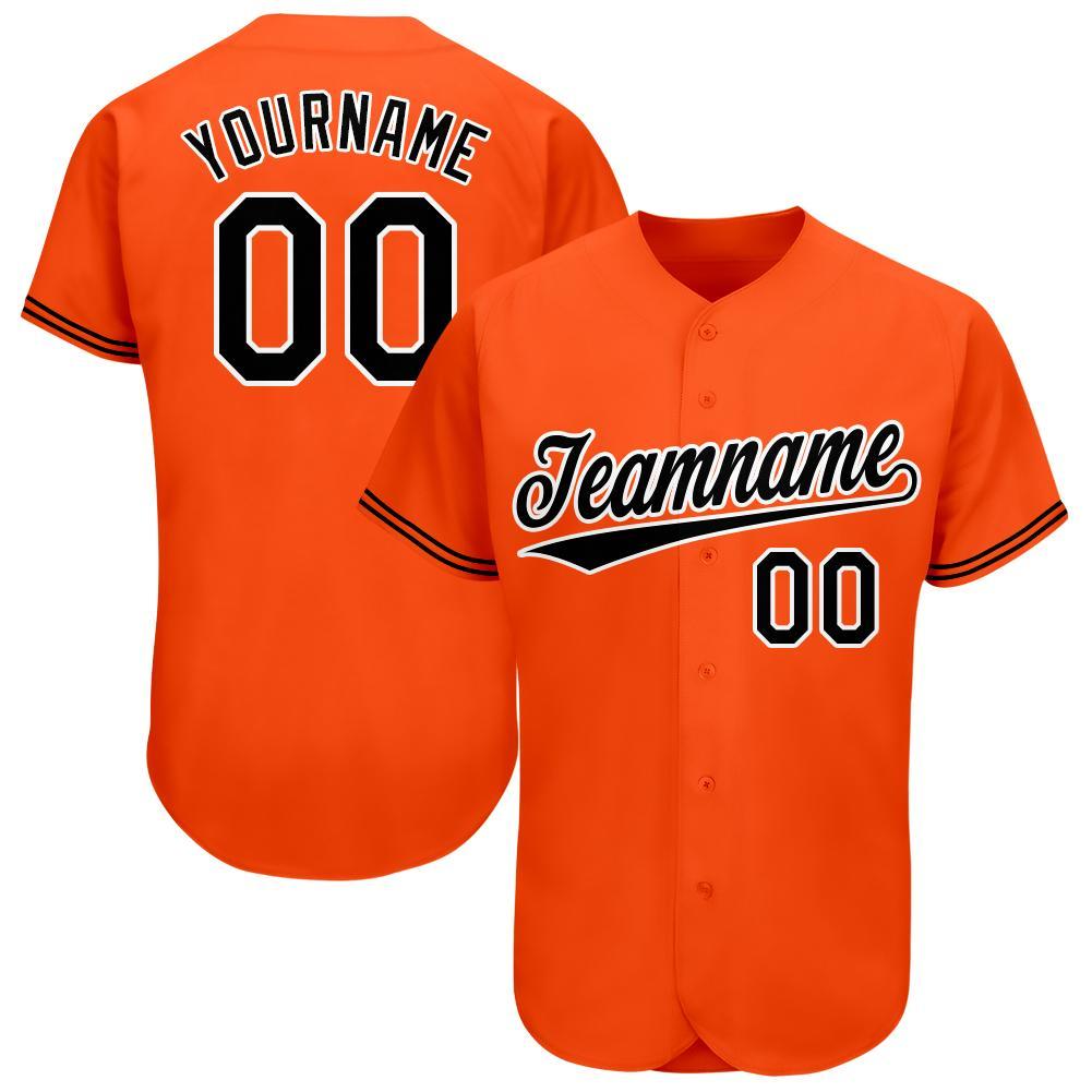 Custom Fade Fashion Baseball Jersey Black Orange 3D Baltimore City Edition  Authentic - FansIdea