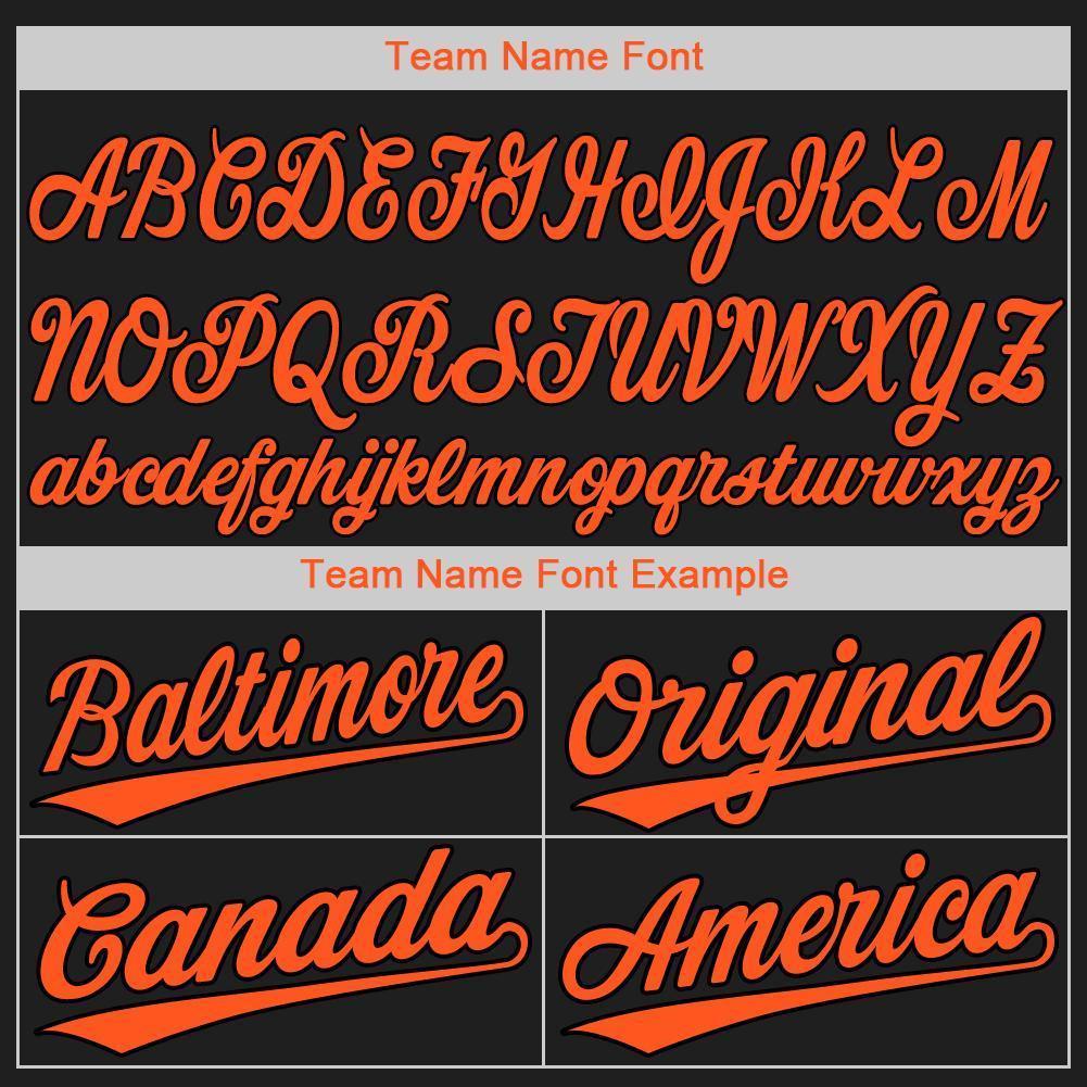 Custom Black Orange Baseball Jersey