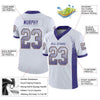 Custom White Purple-Old Gold Mesh Drift Fashion Football Jersey