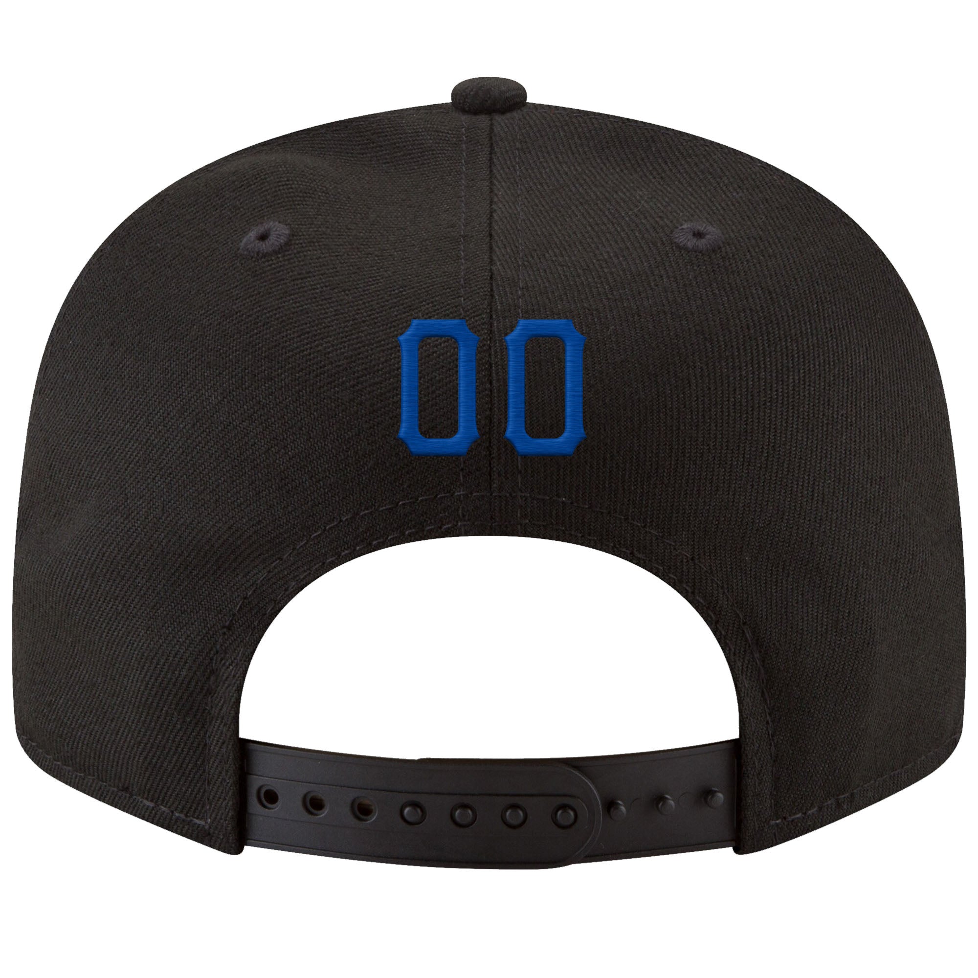 Custom Black Royal-Gold Stitched Adjustable Snapback Hat