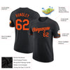 Custom Black Orange Performance T-Shirt