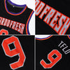 Custom Black Red-White Authentic Throwback Basketball Jersey