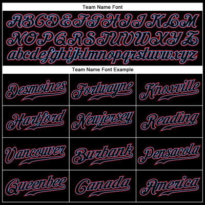 Custom Black Black-Red Authentic Baseball Jersey