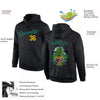 Custom Stitched Black Kelly Green-Gold 3D Skull Pineapple Head Sports Pullover Sweatshirt Hoodie