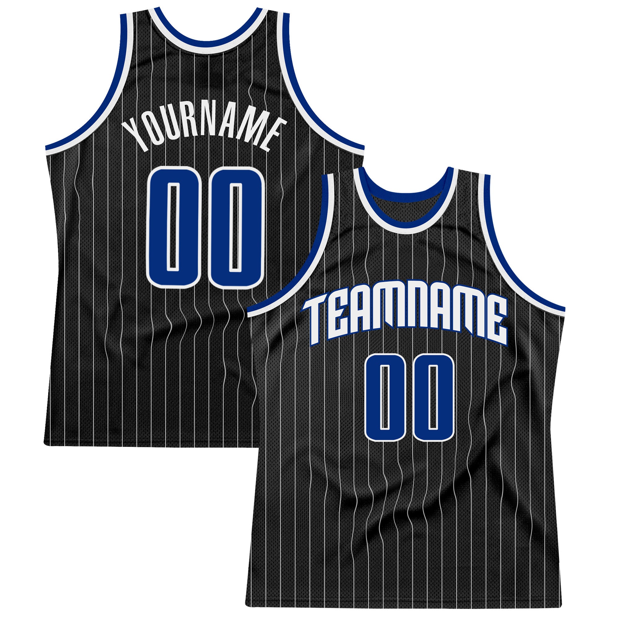 Custom Pinstripe Basketball Jersey Light Blue White Pink-Black Authentic -  FansIdea