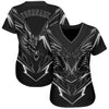 Custom Black Black-Gray 3D Monster Authentic Baseball Jersey